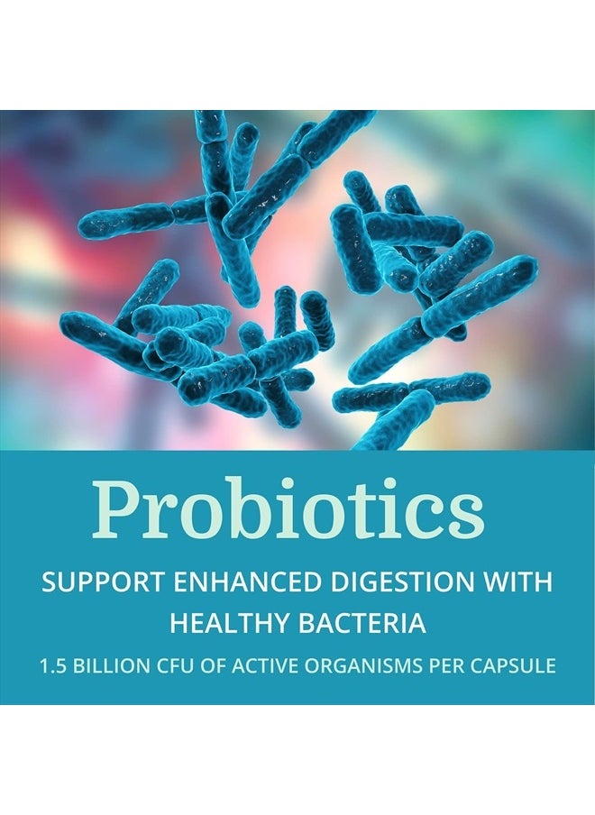 Alkadophilus Best Process Alkaline — No Refrigeration Probiotic & Prebiotic Digestive Supplement — 1.5 Billion CFU of Good Bacteria & Beetroot