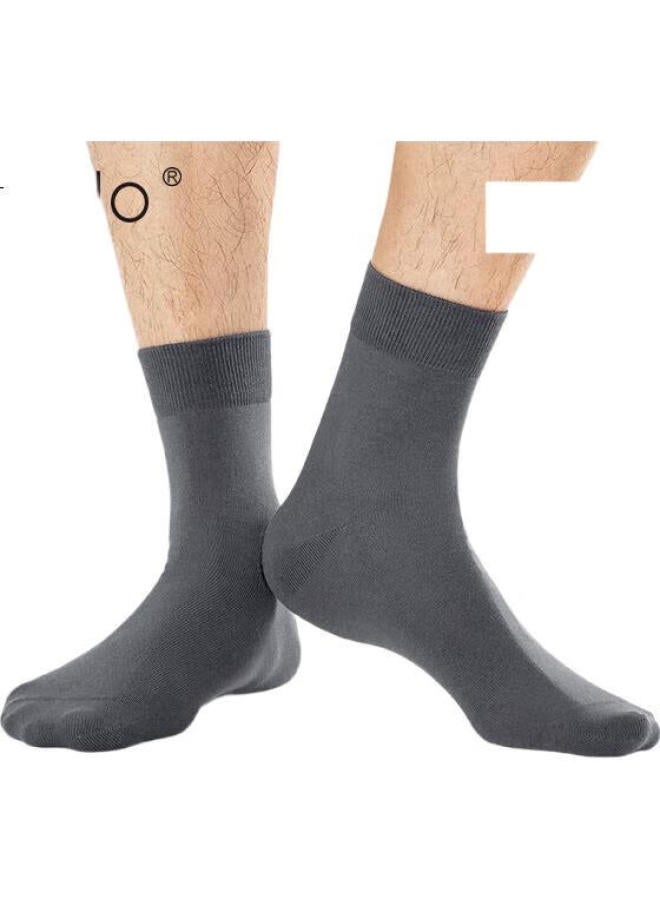 Madallo 7 Pairs Of Men'S 100% Cotton Thin Summer Anti-Odor Breathable Business Casual Mid-Calf Socks - Image 2