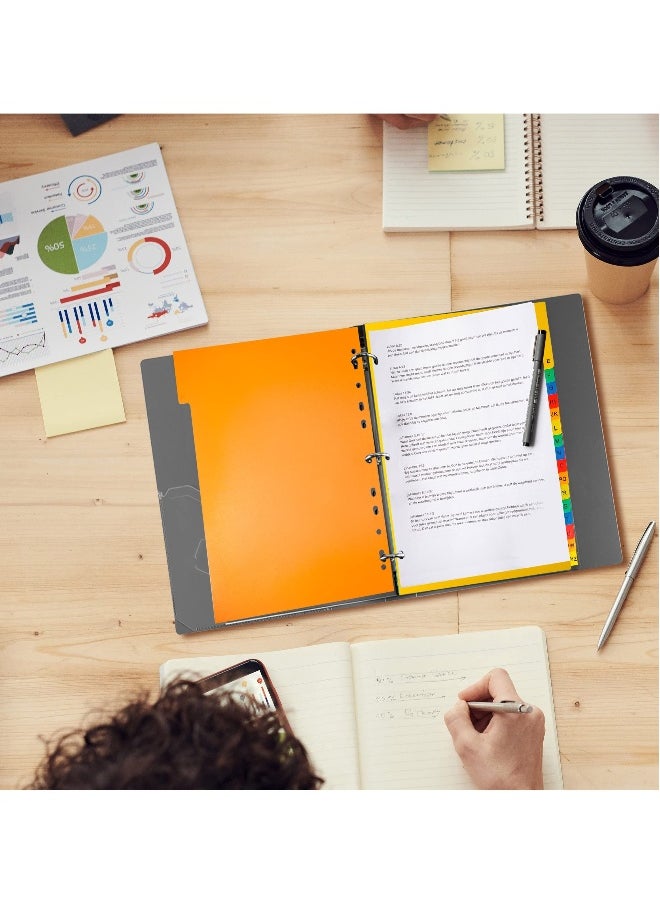 Generic - 5 Pack File Dividers A4 Extra Wide 20 Part Dividers A4 Subject Folder Dividers with Blank Tabs Multipunched A4 Dividers for Ring Binders Plastic Binder Dividers (21cmx29.7cm) - Image 1