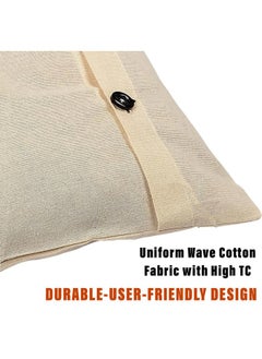 Kuber Industries Kuber Industries Saree Bags | Clothes Bags for Storage | Cotton Wardrobe Organizer | Mesh Window Cloth Storage Bags Set | Single Packing Saree Cover with Button | Pack of 25 | Cream  - Image 4