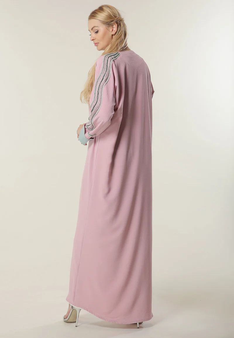 Moistreet  Embellished Open Front Abaya for Women | Best Price UAE