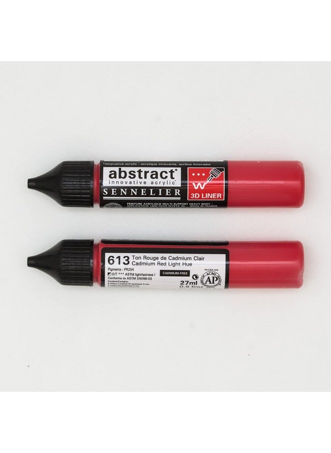 SENNELIER Abstract Acrylic Liner 27Ml Cadmium Red Light Hue  - Image 2