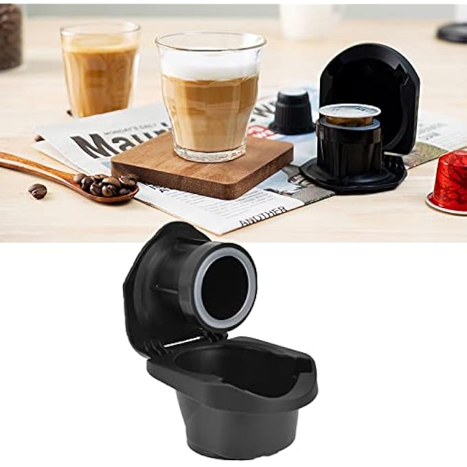 زيروديس محول كبسولات القهوة القابلة لإعادة الاستخدام من مادة البولي بروبيلين، حامل محول كبسولات القهوة، ملحقات ماكينة القهوة مع فرشاة وملعقة مناسبة لماكينة القهوة - Image 4