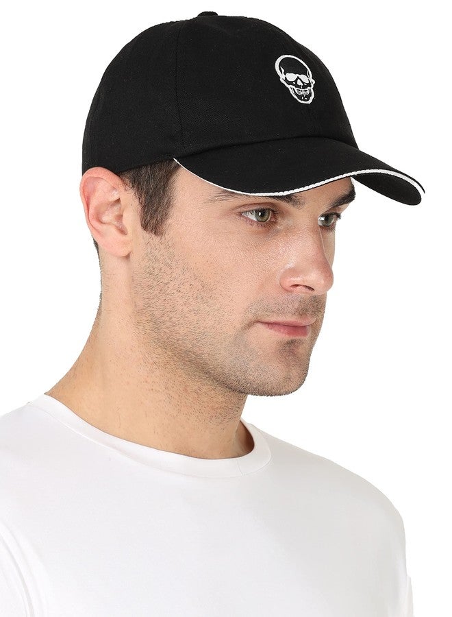 FabSeasons Original Classic Profile 100% Cotton Cap for Men Women Baseball Cap Hat Adjustable Skull Plain Cap Black - Image 4