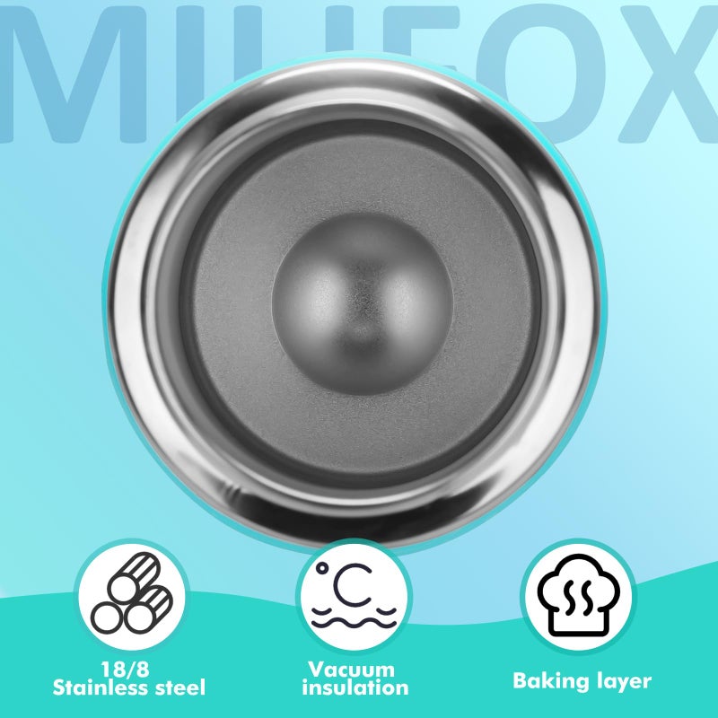 Milifox 12 oz Insulated Water Bottle, Double Wall Vacuum Insulated Stainless Steel Water Bottles - Wide Mouth Leakproof BPA Free with Chug Lid, 18 Hours Cold and 8 Hours Hot(Lake Green) - Image 2