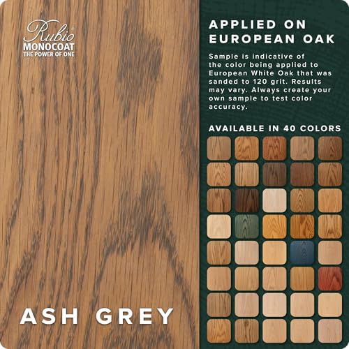 Rubio Monocoat Wood Stain & Finish Sample - Ash Grey | Oil Plus Part A | Quick-Dry, Eco-Friendly Linseed Wood Oil for Indoor Use | Ideal for Sampling Oil Plus 2C & Touch Ups | 20 mL - Image 2