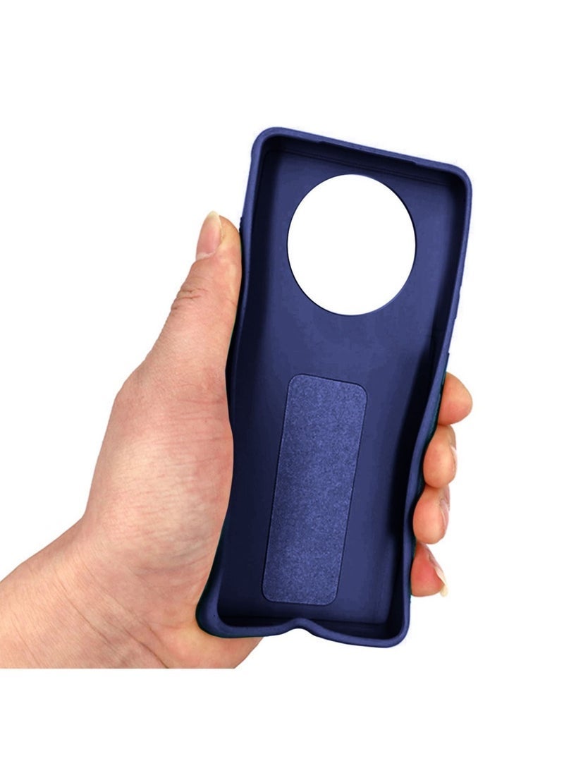 JAJEEK Premium Hand Grip Magnetic Case Cover for Huawei Nova Y90 – Shockproof Hybrid Bumper with 360° Rotating Ring Kickstand, Magnetic Car Mount Support, Anti-Fingerprint Protection – Navy Blue - Image 4