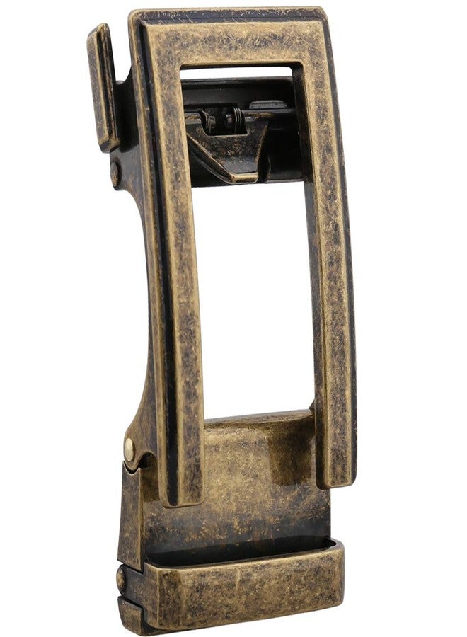 Teensery Men's Ratchet Belt Buckle 36mm Automatic Sliding Belt Buckle Replacement for Leather Belt, Fit for 34-36mm Wide (Ancient Bronze 2) - Image 3