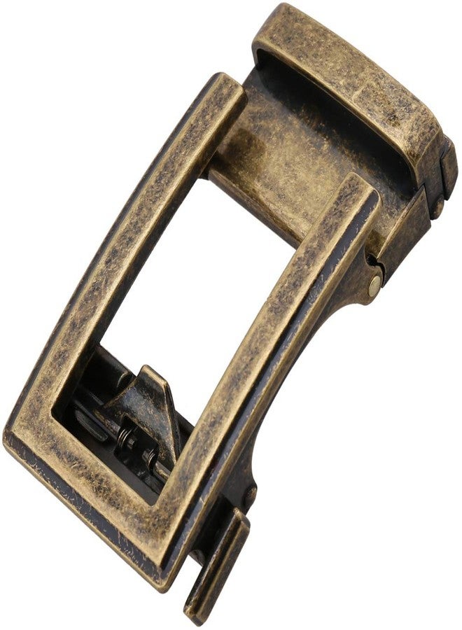Teensery Men's Ratchet Belt Buckle 36mm Automatic Sliding Belt Buckle Replacement for Leather Belt, Fit for 34-36mm Wide (Ancient Bronze 2) - Image 1