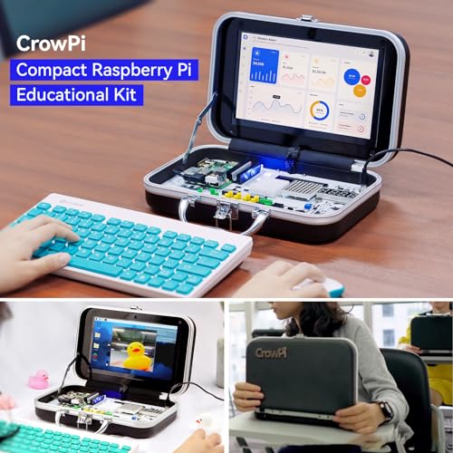 ELECROW for Raspberry Pi 5 8GB Kit, with Pi 5 8GB Single Board Computer, Crowpi Pi 5 Case Kit with 9inch Display, Compatible with Raspberry Pi 5 Learning Programming Kit with Sensors (8GB RAM) - Image 2