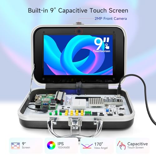 ELECROW for Raspberry Pi 5 8GB Kit, with Pi 5 8GB Single Board Computer, Crowpi Pi 5 Case Kit with 9inch Display, Compatible with Raspberry Pi 5 Learning Programming Kit with Sensors (8GB RAM) - Image 4