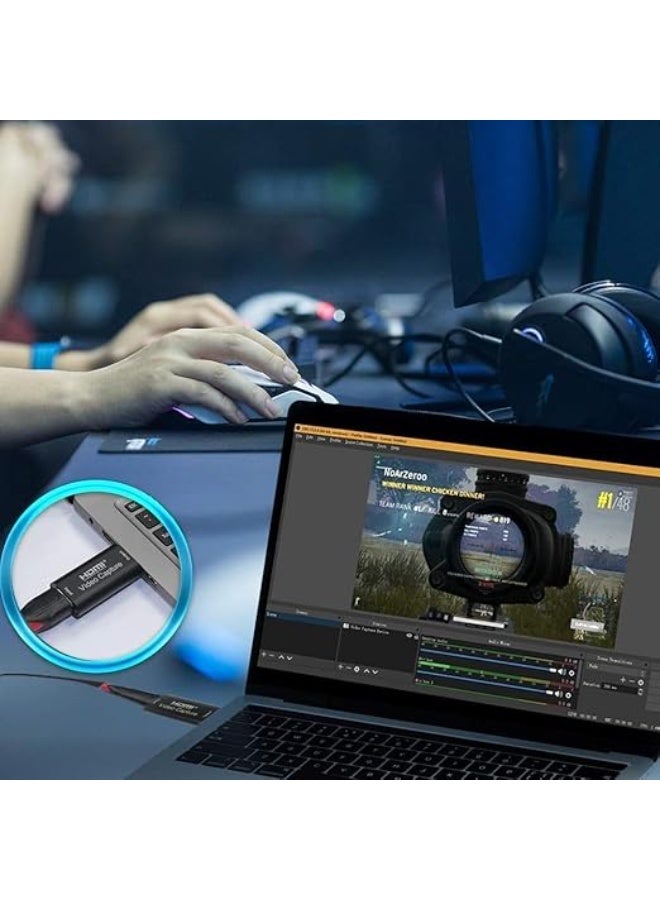 كارت التقاط فيديو HDMI إلى USB | تسجيل Full HD 1080P 30FPS للكاميرات والألعاب والبث المباشر - Image 3