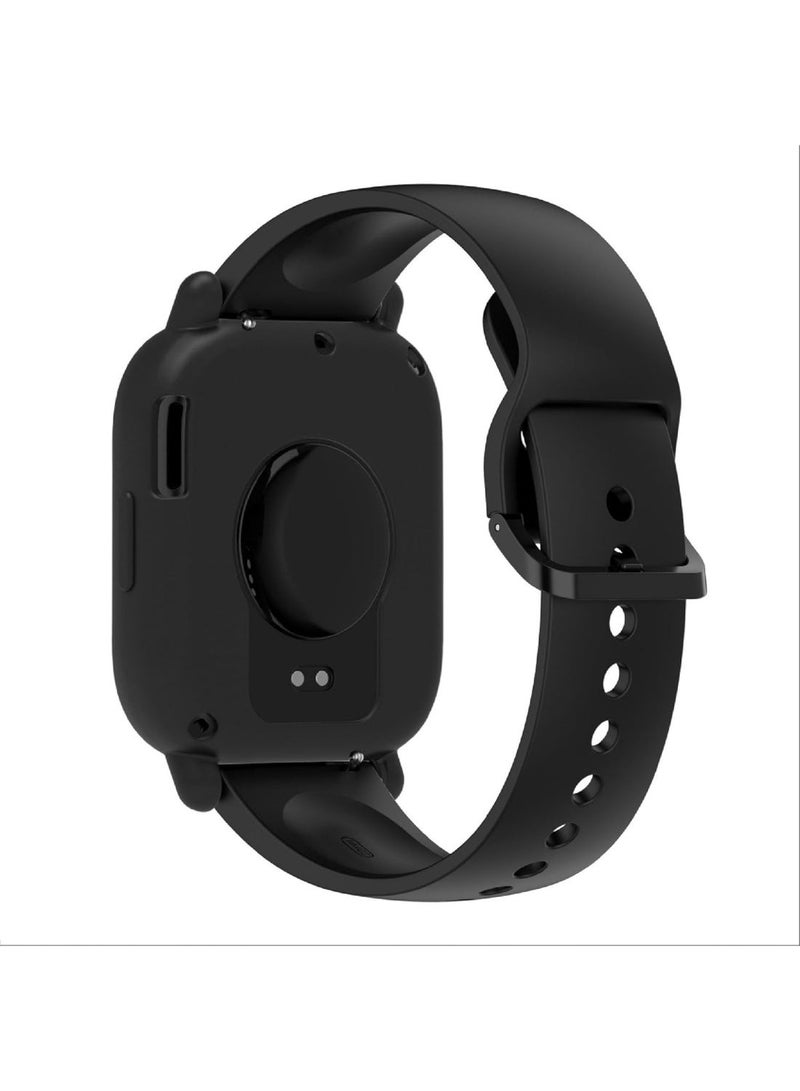 Soft Silicone Cover For REDMI Watch 5 Lite Hollow Protective Case Super Light Watch Case Decoration For REDMIs Watch 5 Lite (Black) - Image 2