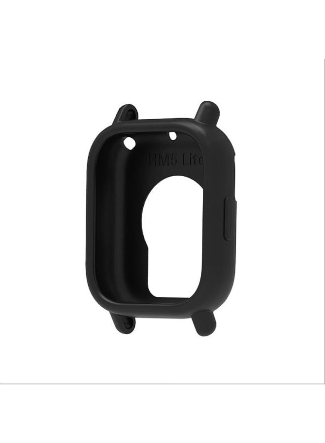 Soft Silicone Cover For REDMI Watch 5 Lite Hollow Protective Case Super Light Watch Case Decoration For REDMIs Watch 5 Lite (Black) - Image 1