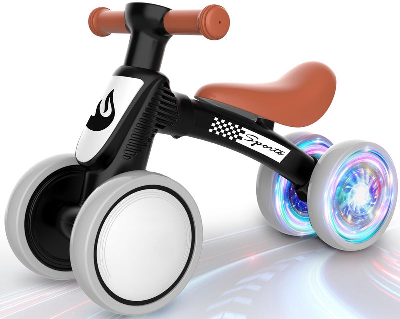 WETIFY Colorful Lighting Baby Balance Bike Toys for 1 Year Old Boy Girl Gifts 1036 Month Toddler Balance Bike No Pedal 4 Silence Wheels Soft Seat First Bike One Year Old Boy Girl Birthday Gifts - Image 2