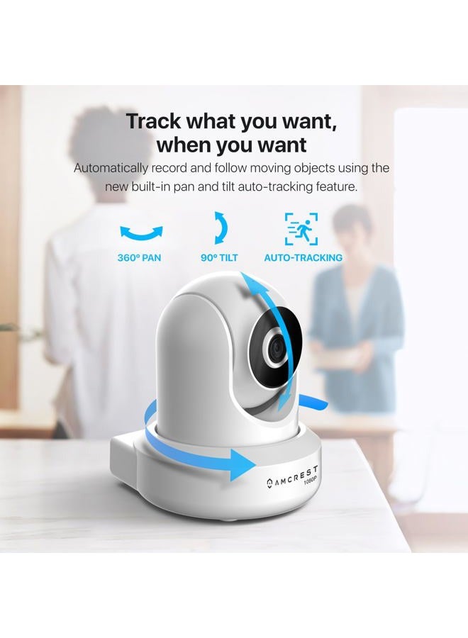 AMCREST 1080P WiFi Security Camera 2MP Indoor Pan/Tilt Wireless IP Camera, IP2M-841W (White) - Image 3