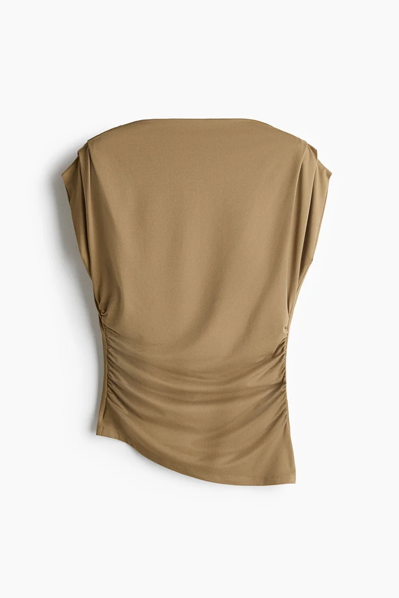 H&M  Draped boat-neck top for Women | Best Price UAE