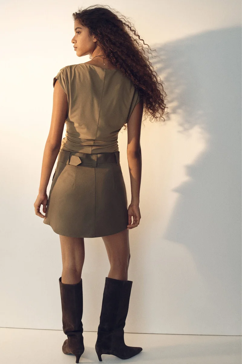 H&M  Draped boat-neck top for Women | Best Price UAE