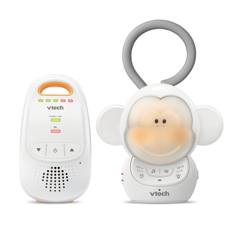 VTech DM1411 Audio Baby Monitor Portable Soother DualUnit Rechargeable Battery Long Range SoftGlow Night Light Soothing Sounds Lullabies Digital Wireless Transmission Sound Indicator - Image 2