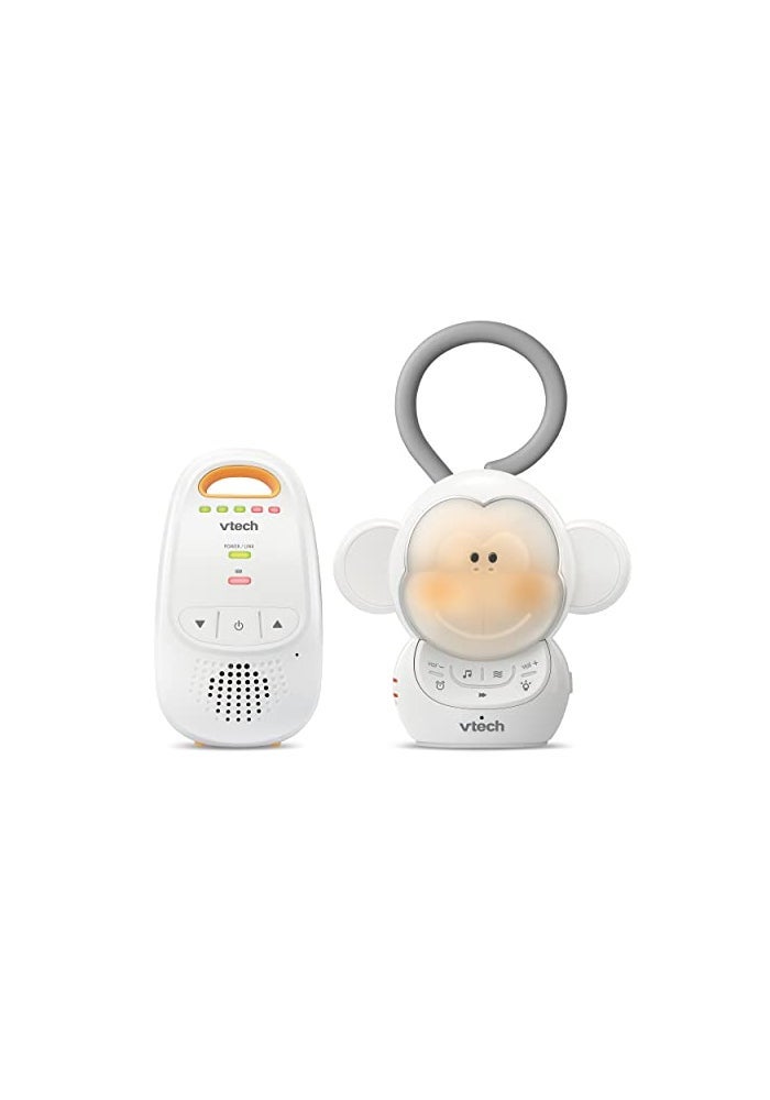 VTech DM1411 Audio Baby Monitor Portable Soother DualUnit Rechargeable Battery Long Range SoftGlow Night Light Soothing Sounds Lullabies Digital Wireless Transmission Sound Indicator - Image 1