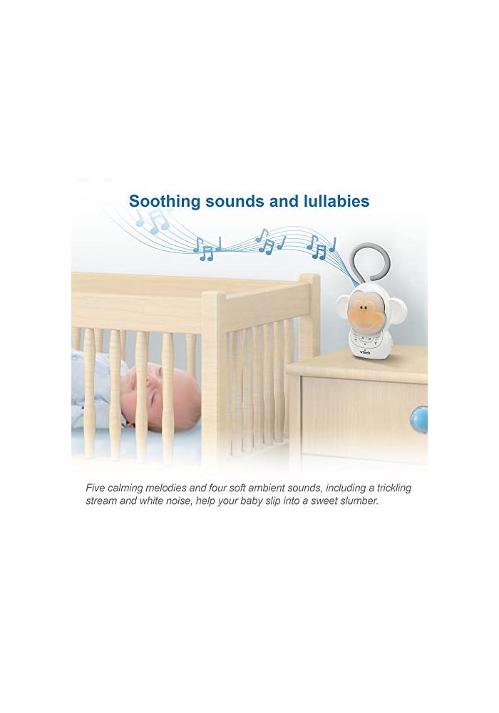 VTech DM1411 Audio Baby Monitor Portable Soother DualUnit Rechargeable Battery Long Range SoftGlow Night Light Soothing Sounds Lullabies Digital Wireless Transmission Sound Indicator - Image 3
