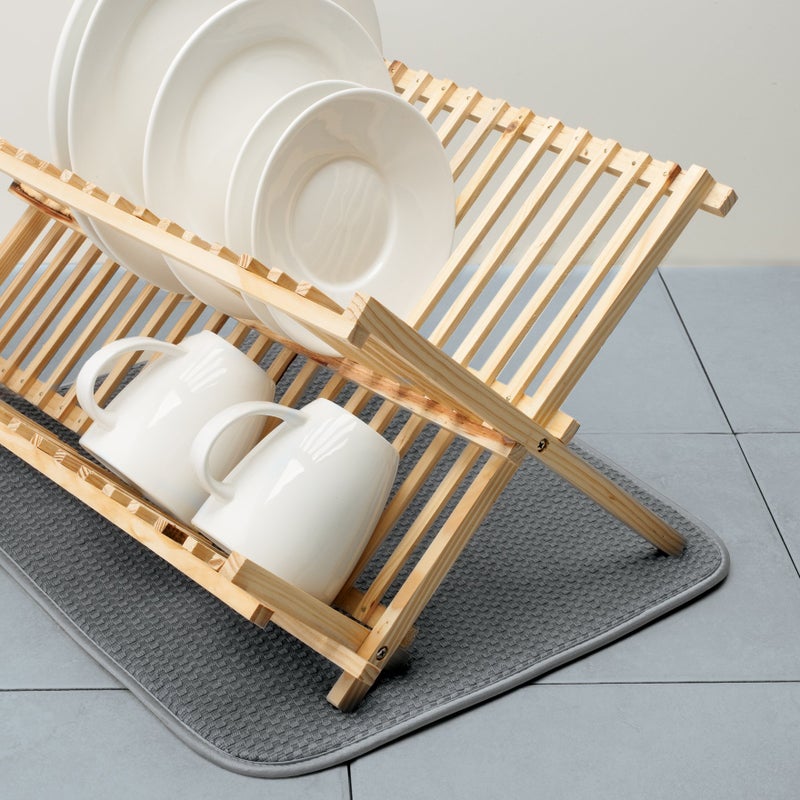 Norpro 18 by 16-Inch Microfiber Dish Drying Mat, Grey (359G), Pack of 1 - Image 4