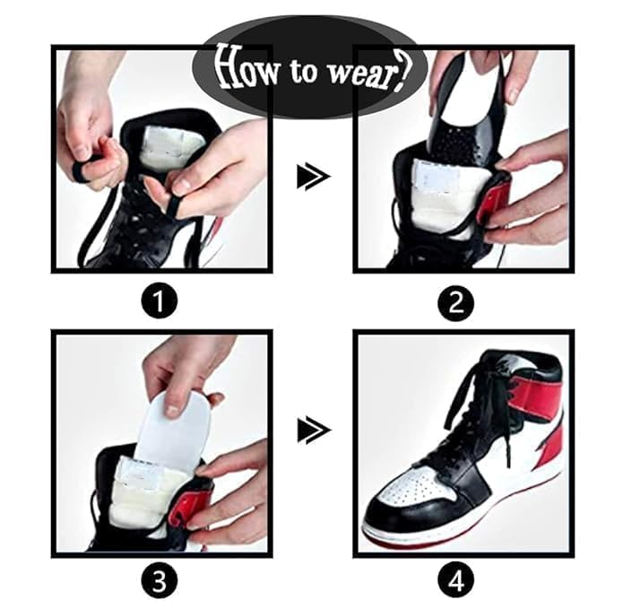 ZANOTTRA Shoe Crease Protectors for Sneaker | Air Force Shoe Protector | Sneaker Protector Guard | Anti-Wrinkle Shoes Flod Protectors | Shoe Crease Protector Guards for Sneakers (Black) - Image 4