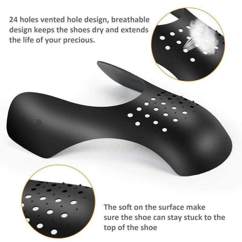 ZANOTTRA Shoe Crease Protectors for Sneaker | Air Force Shoe Protector | Sneaker Protector Guard | Anti-Wrinkle Shoes Flod Protectors | Shoe Crease Protector Guards for Sneakers (Black) - Image 5