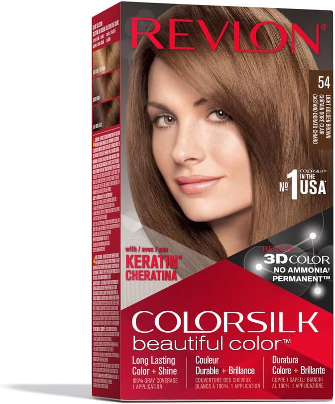 REVLON ColorSilk Beautiful Color Hair Color - Light Golden Brown - Image 1