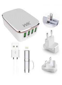 WK WK 4 USB Port Mobile Charger 4.4mA Auto ID  - Image 1