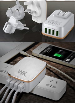 WK WK 4 USB Port Mobile Charger 4.4mA Auto ID  - Image 2