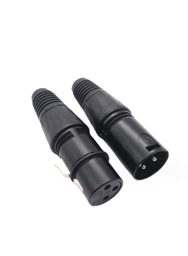 SAHENITEANA 10 قطع موصل لحام XLR 3 دبابيس، 5 ذكر و 5 أنثى موصل ميكروفون، مقبس صوت ميكروفون لتوصيل عالي و ضوضاء منخفضة جداً - Image 3