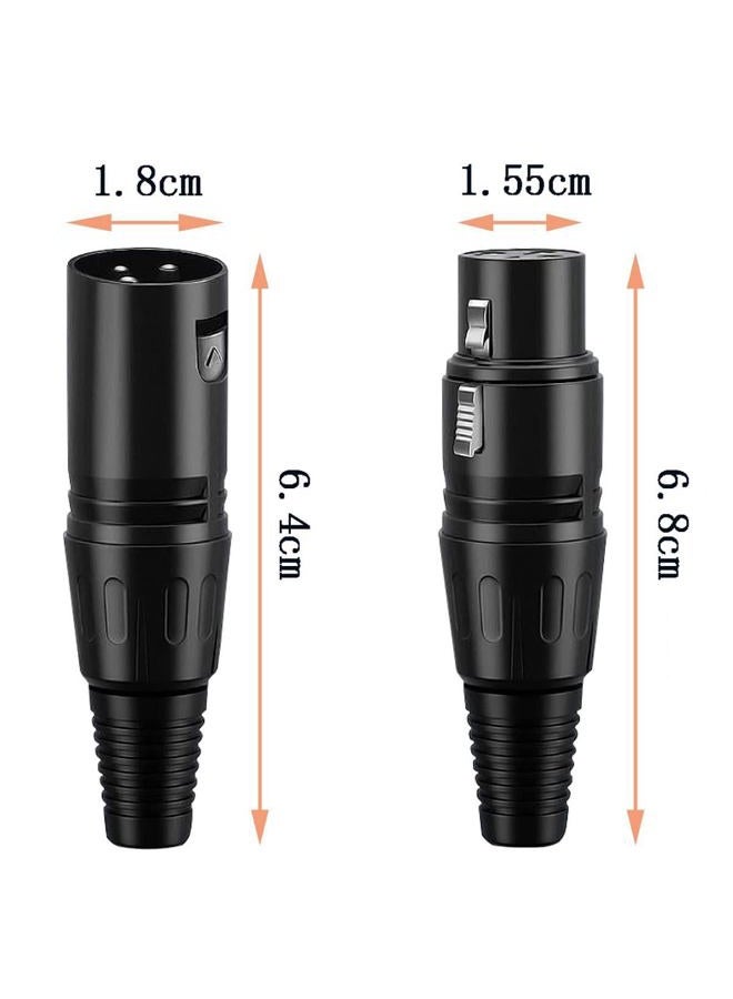 SAHENITEANA 10 قطع موصل لحام XLR 3 دبابيس، 5 ذكر و 5 أنثى موصل ميكروفون، مقبس صوت ميكروفون لتوصيل عالي و ضوضاء منخفضة جداً - Image 2