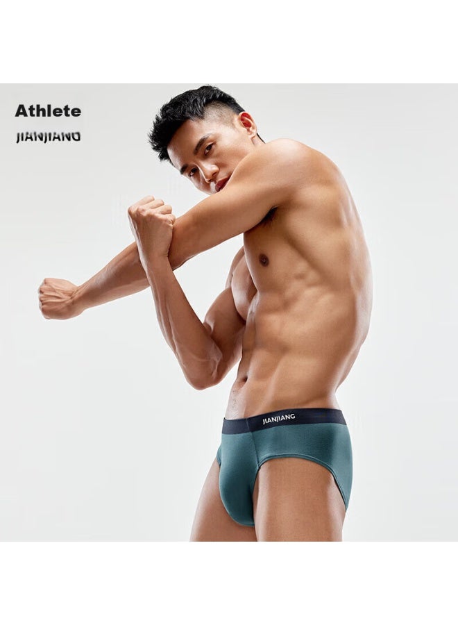 Athlete Jianjian Men's Underwear, Men's Briefs, Breathable Elastic Cotton Shorts, Mid-rise Underpants, Seamless, 5a Antibacterial, 3-pack - Image 1