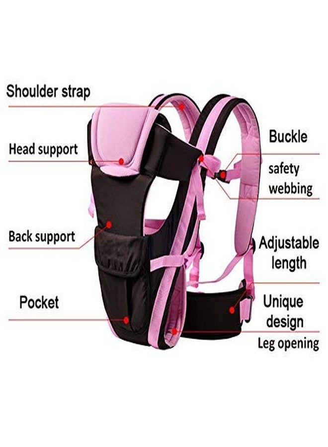 Crawl'in 4-in-1 Adjustable Baby Carrier Cum Kangaroo Bag/Baby Carry Sling/Back/Front Carrier for Baby (Pink) - Image 2