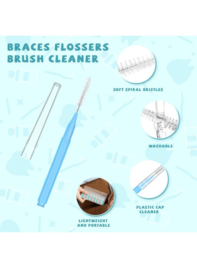 Bozenu 100Pcs Interdental Brushes Between Teeth For Braces, Flossers Brush Cleaner, Orthodontic Flossers For Braces Cleaning Kit, Dental Teeth Cleaning Tools (Bright Colors, Multiple Sizes - Image 3