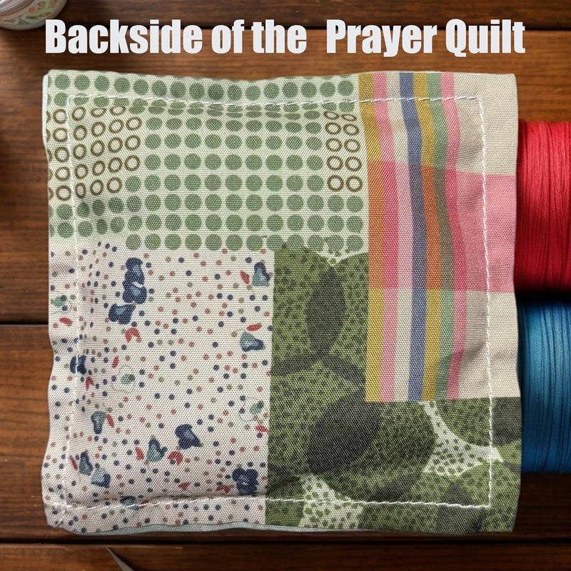 hom&us Handmade Pocket Prayer Quilt with Cross Inside, Mini Scripture Quilt, Christian Sympathy Gift - Image 4