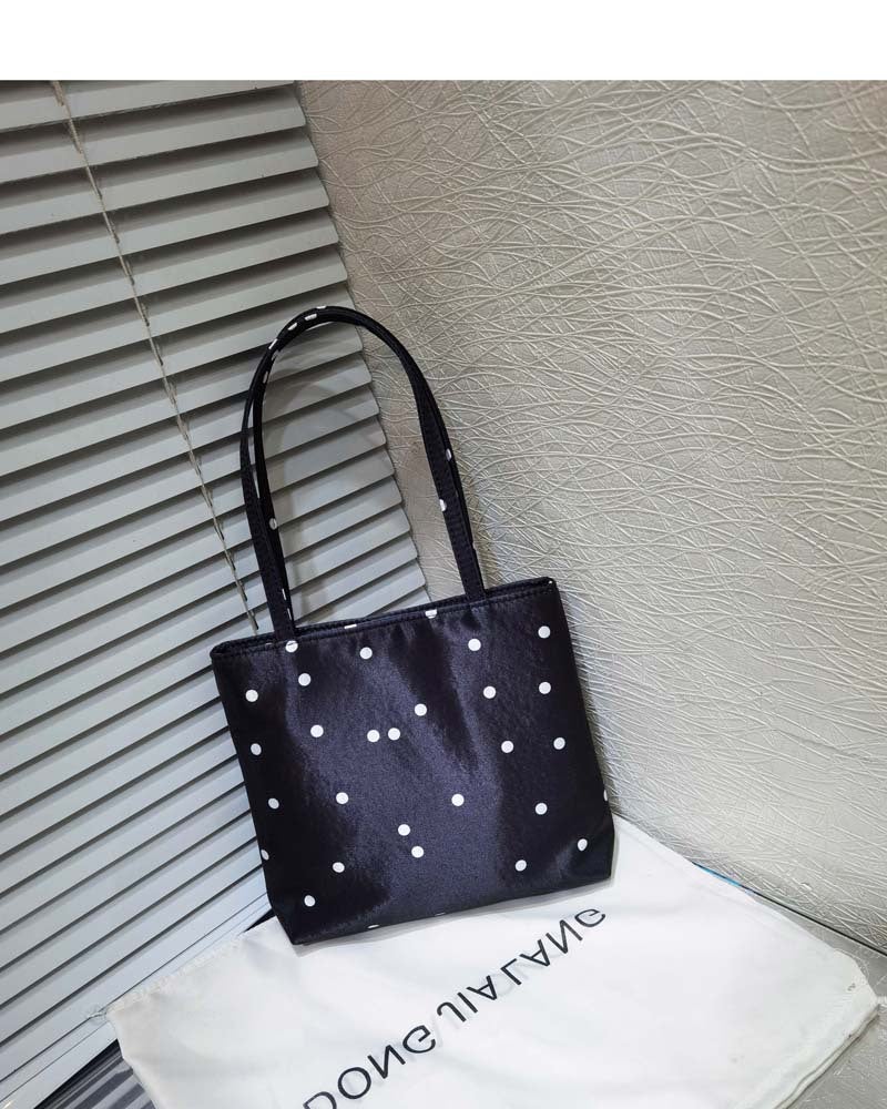 Women'S Bag Niche Retro Satin Polka Dot Small Square Bag Handbag Women'S Shoulder Bag Underarm Bag Crossbody Bag - Image 1