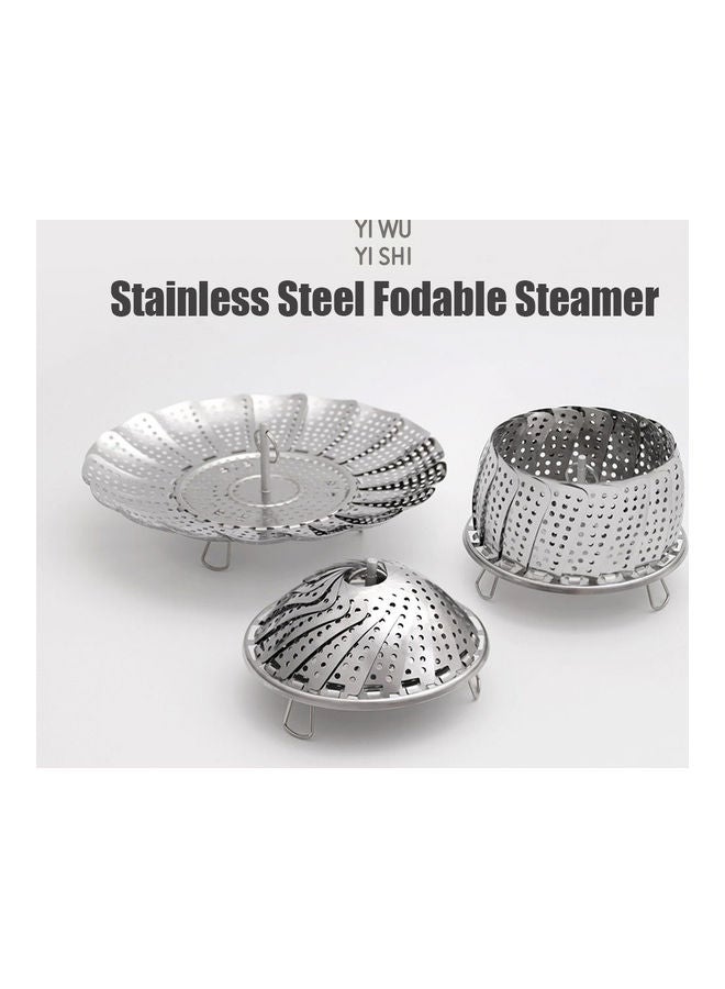 نيبمينينت صينية طهي بالبخار من الستانلس ستيل قابلة للطي فضي 25 X 15 25سم - Image 3