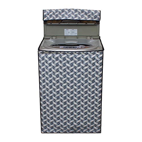 Lithara PVC Top Load Fully Automatic Washing Machine Cover For 8 Kg, 8.2 Kg, 8.5 Kg, 9 Kg | Size : 66 x 66 x 101.6 Cm | (Multicolor Design69) - Image 1