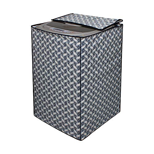 Lithara PVC Top Load Fully Automatic Washing Machine Cover For 8 Kg, 8.2 Kg, 8.5 Kg, 9 Kg | Size : 66 x 66 x 101.6 Cm | (Multicolor Design69) - Image 4