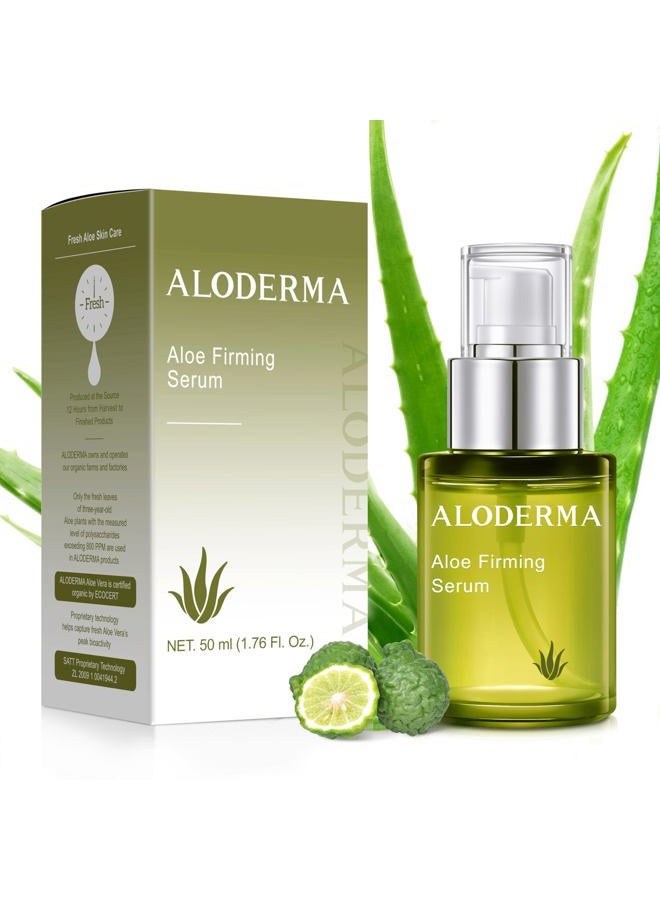 ALODERMA Aloe Firming & Rejuvenating Serum Diminishes Appearance of Fine Lines & Wrinkles, 50ml, made with 88% Pure Organic Aloe Vera Juice within 12 Hours of Harvest - Image 1