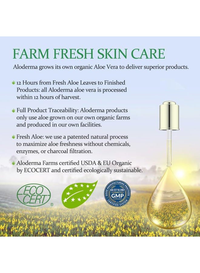ALODERMA Aloe Firming & Rejuvenating Serum Diminishes Appearance of Fine Lines & Wrinkles, 50ml, made with 88% Pure Organic Aloe Vera Juice within 12 Hours of Harvest - Image 5