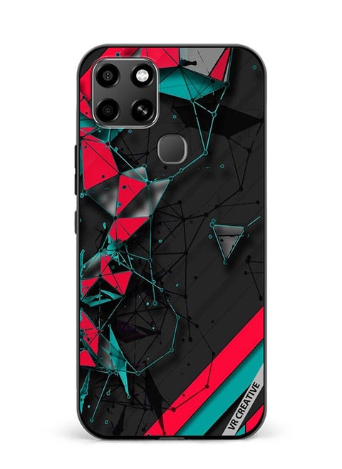 Protective Case Cover For Infinix Smart 6 Tech Pattern Design Multicolour