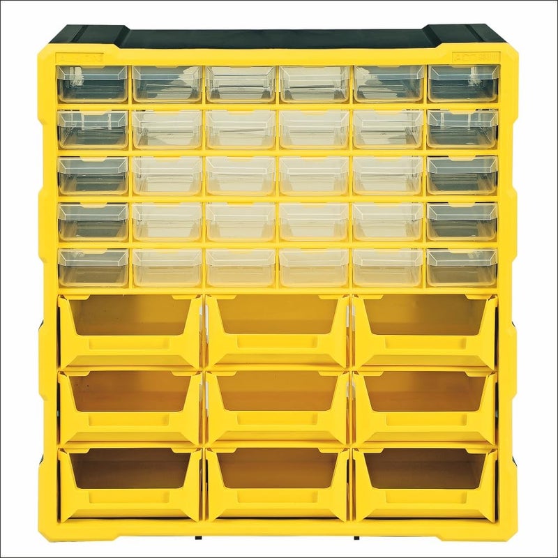 Alkon ACO9B30D Component Organiser with Bins and Drawers Small Parts Storage Jewellery Craft Sewing CabinetsScrews Nuts Bolts Power Tool OrganiserDIY Clinic Hospital9 Bins and 30 Drawers - Image 1