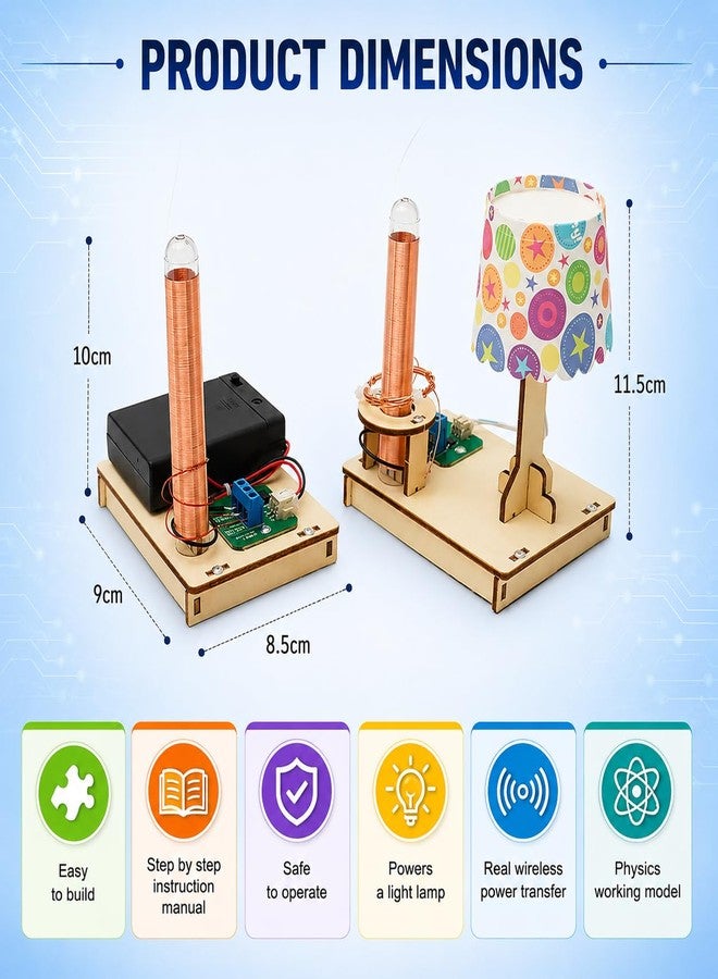 كيت 4 كيوريس لعبة Kit4Curious® لنقل الطاقة اللاسلكية STEM | مجموعة أدوات علمية لصنع ملف تسلا بنفسك | لعبة تعليمية علمية عن الحث الكهرومغناطيسي للأطفال الأذكياء من عمر 8 إلى 14 عامًا | هدية عيد ميلاد للأولاد والبنات - Image 3