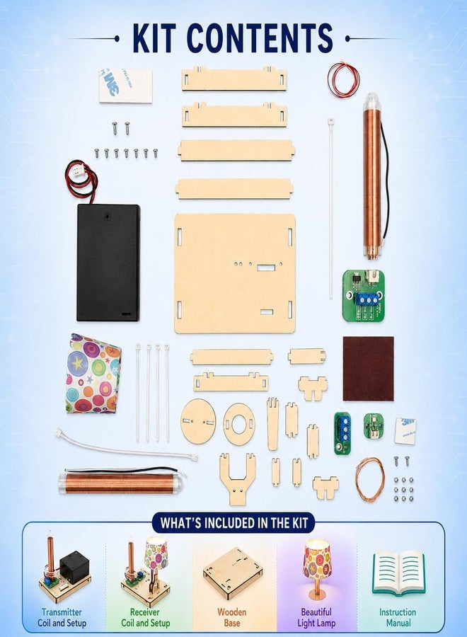 كيت 4 كيوريس لعبة Kit4Curious® لنقل الطاقة اللاسلكية STEM | مجموعة أدوات علمية لصنع ملف تسلا بنفسك | لعبة تعليمية علمية عن الحث الكهرومغناطيسي للأطفال الأذكياء من عمر 8 إلى 14 عامًا | هدية عيد ميلاد للأولاد والبنات - Image 4