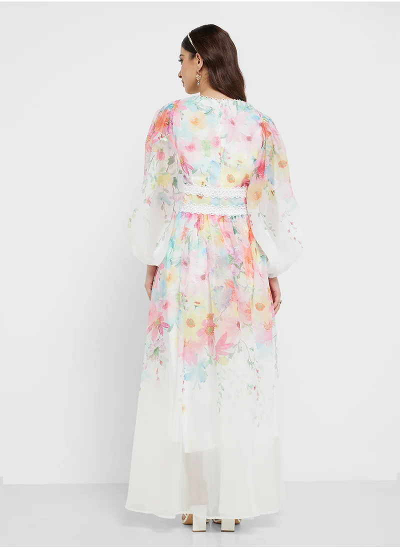 Khizana Floral Print Dress