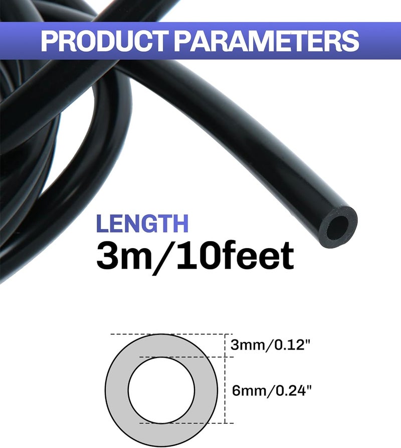 bylikeho 10Ft High Performance Silicone Vacuum Tubing - Image 2