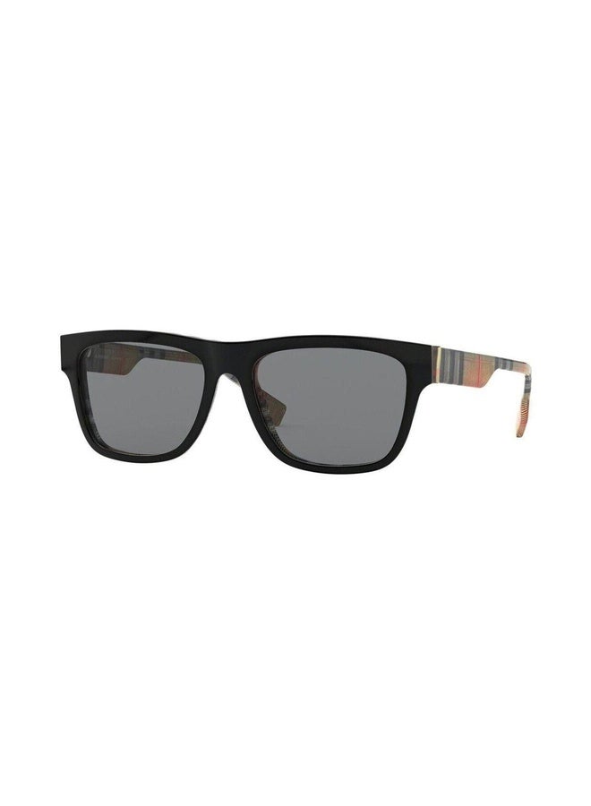 BURBERRY Man SQUARE  SUNGLASSES- BE 4293 - lense size:56mm - TOP BLACK ON VINTAGE CHECK - Image 1